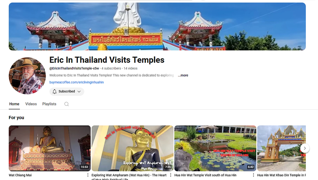 Eric In Thailand Visits Temples